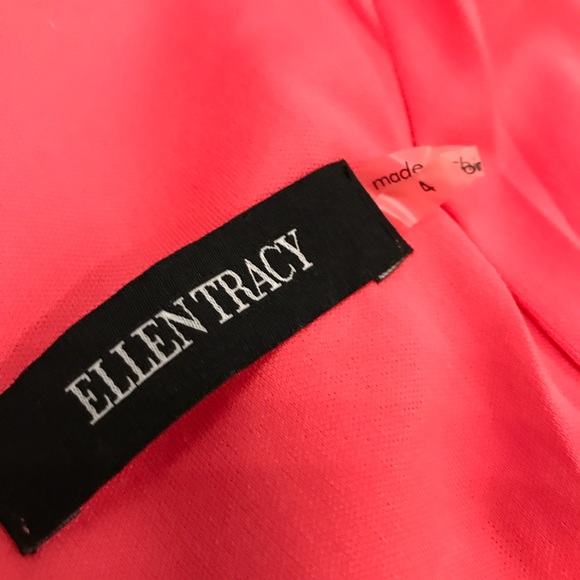 Ellen Tracy beaded woven v-neck a-line dress 4 - Picture 6 of 7